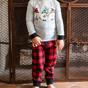 NWT Amanda Blu & Co Christmas Gnome Naughty, Nice And I Can Explain Toddler PJ'S